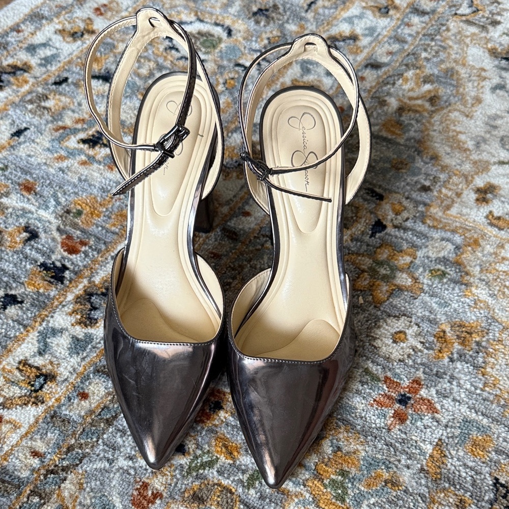 Elegant Silver Women's Heels